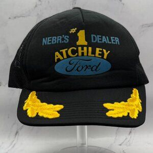 VTG Atchley Ford Nebraska’s #1 Dealer Trucker Hat Mesh Scrambled Eggs Car Truck